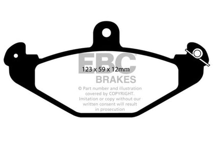 EBC 08+ Lotus 2 - Eleven 1.8 Supercharged Redstuff Rear Brake Pads Brake Pads - Performance