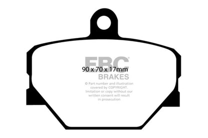 EBC 08+ Smart Fortwo 1.0 Greenstuff Front Brake Pads Brake Pads - Performance