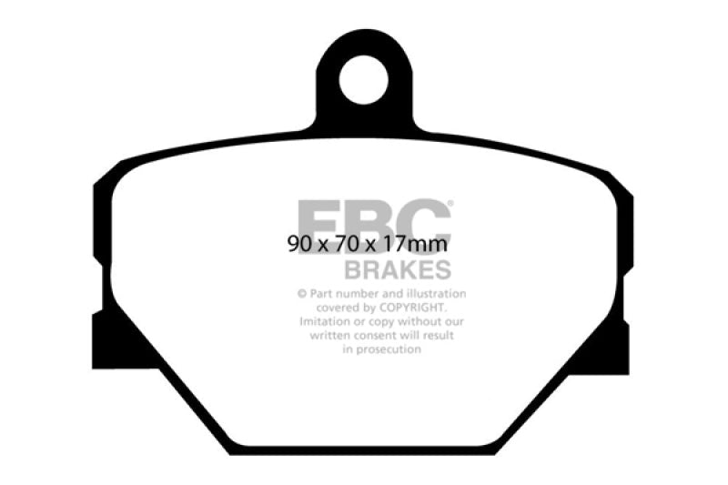 EBC 08+ Smart Fortwo 1.0 Redstuff Front Brake Pads Brake Pads - Performance