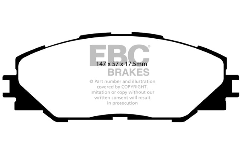 EBC 09 - 10 Pontiac Vibe 2.4 2WD Redstuff Front Brake Pads Brake Pads - Performance