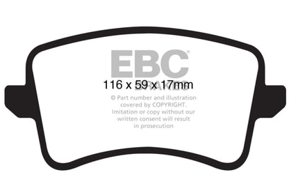 EBC 09 - 11 Audi A4 2.0 Turbo Greenstuff Rear Brake Pads Brake Pads - Performance