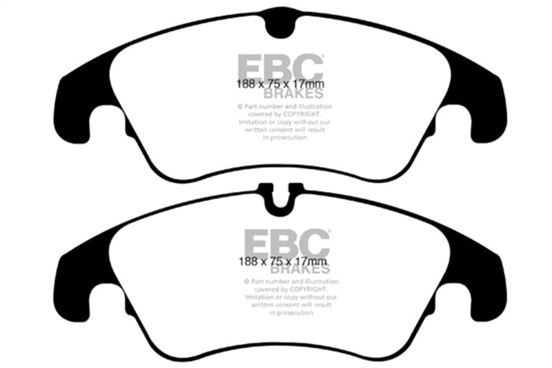EBC 09 - 11 Audi A4 2.0 Turbo Redstuff Front Brake Pads Brake Pads - Performance