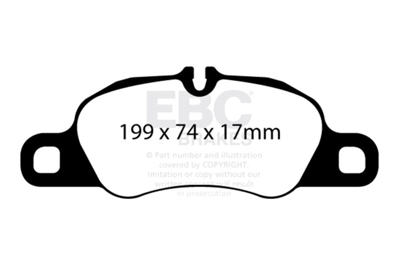 EBC 09 - 12 Porsche 911 (997) (Cast Iron Rotor only) 3.6 Carrera 2 Redstuff Front Brake Pads Brake Pads - Performance