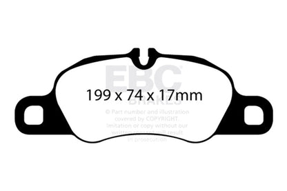 EBC 09 - 12 Porsche 911 (997) (Cast Iron Rotor only) 3.6 Carrera 2 Redstuff Front Brake Pads Brake Pads - Performance