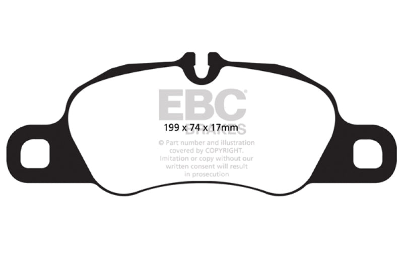 EBC 09 - 12 Porsche 911 (997) (Cast Iron Rotor only) 3.6 Carrera 2 Redstuff Front Brake Pads Brake Pads - Performance