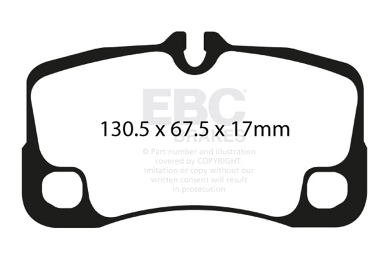 EBC 09 - 12 Porsche 911 (997) (Cast Iron Rotor only) 3.6 Carrera 2 Redstuff Rear Brake Pads Brake Pads - Performance