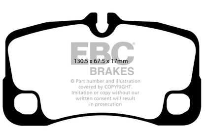 EBC 09 - 12 Porsche 911 (997) (Cast Iron Rotor only) 3.6 Carrera 2 Redstuff Rear Brake Pads Brake Pads - Performance
