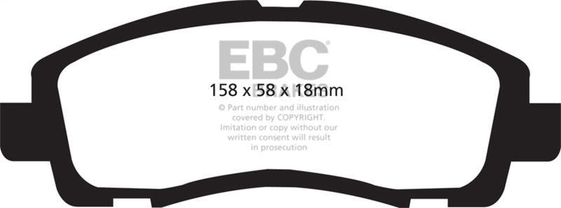 EBC 09 - 14 Acura TL 3.5 Redstuff Front Brake Pads Brake Pads - Performance