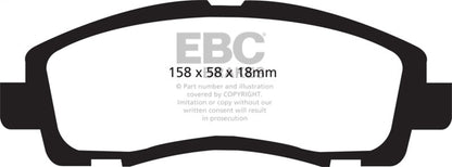 EBC 09 - 14 Acura TL 3.5 Redstuff Front Brake Pads Brake Pads - Performance