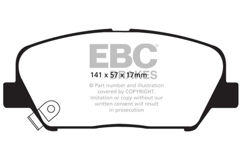 EBC 09+ Hyundai Genesis Coupe 2.0 Turbo Redstuff Front Brake Pads Brake Pads - Performance