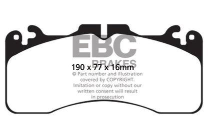 EBC 09+ Lexus LS460 4.6 Sport Redstuff Front Brake Pads Brake Pads - Performance