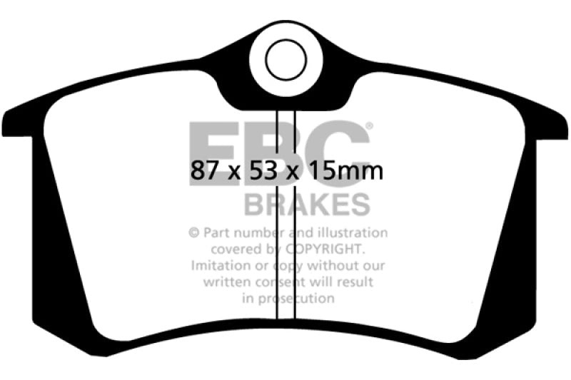 EBC 10 - 13 Audi A3 2.0 TD Greenstuff Rear Brake Pads Brake Pads - Performance