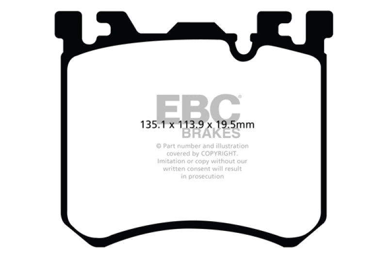 EBC 10 - 13 BMW X5M 4.4 Twin Turbo Redstuff Front Brake Pads Brake Pads - Performance
