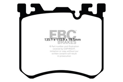 EBC 10 - 13 BMW X5M 4.4 Twin Turbo Redstuff Front Brake Pads Brake Pads - Performance