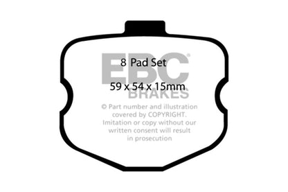 EBC 10 - 13 Chevrolet Corvette (C6) 6.2 Grand Sport Redstuff Front Brake Pads Brake Pads - Performance