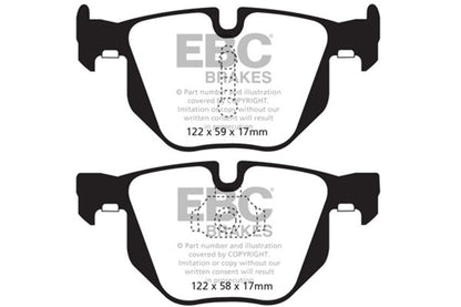 EBC 10 - 14 BMW X5 3.0 Turbo (35) Redstuff Rear Brake Pads Brake Pads - Performance