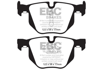 EBC 10 - 14 BMW X5 3.0 Turbo (35) Redstuff Rear Brake Pads Brake Pads - Performance