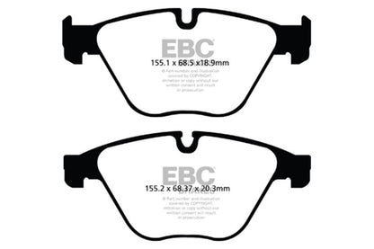 EBC 10+ BMW 535i 3.0 Turbo (F10) Redstuff Front Brake Pads Brake Pads - Performance