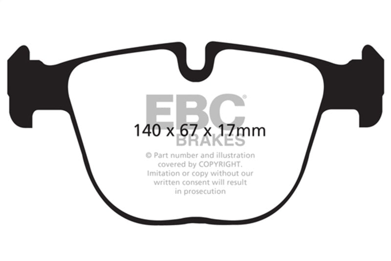 EBC 10+ BMW X5M 4.4 Twin Turbo Redstuff Rear Brake Pads Brake Pads - Performance