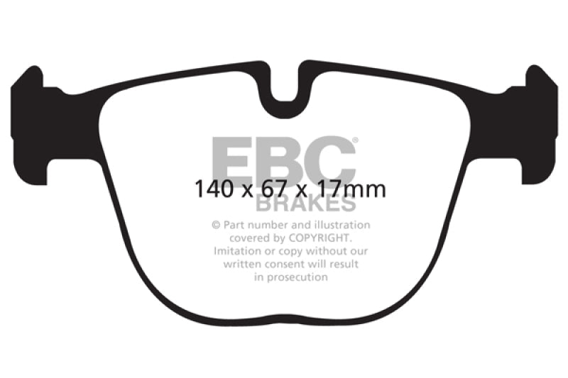 EBC 10+ BMW X5M 4.4 Twin Turbo Redstuff Rear Brake Pads Brake Pads - Performance
