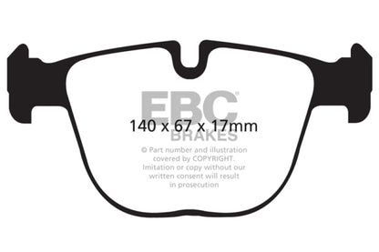 EBC 10+ BMW X5M 4.4 Twin Turbo Redstuff Rear Brake Pads Brake Pads - Performance