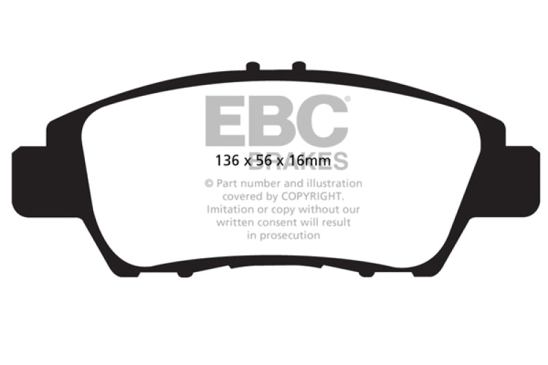 EBC 10+ Honda CR - Z 1.5 Hybrid Greenstuff Front Brake Pads Brake Pads - Performance