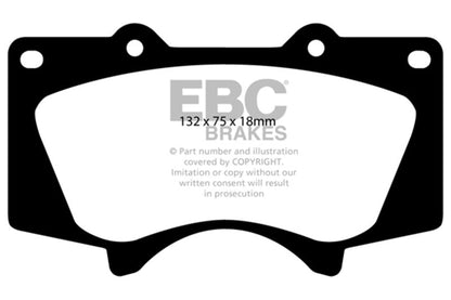 EBC 10+ Lexus GX460 4.6 Yellowstuff Front Brake Pads Brake Pads - Performance
