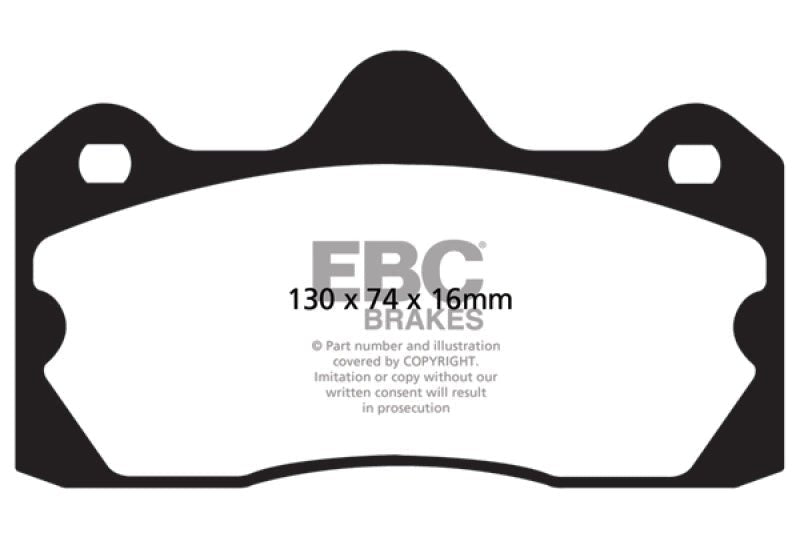 EBC 10+ Lotus Evora 3.5 Redstuff Rear Brake Pads Brake Pads - Performance