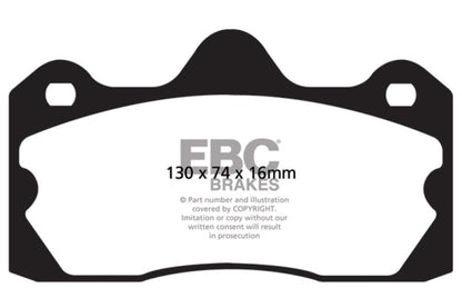 EBC 10+ Lotus Evora 3.5 Redstuff Rear Brake Pads Brake Pads - Performance