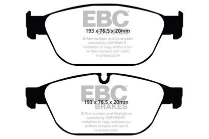 EBC 11 - 12 Audi A8 Quattro 3.0 Supercharged Redstuff Front Brake Pads Brake Pads - Performance