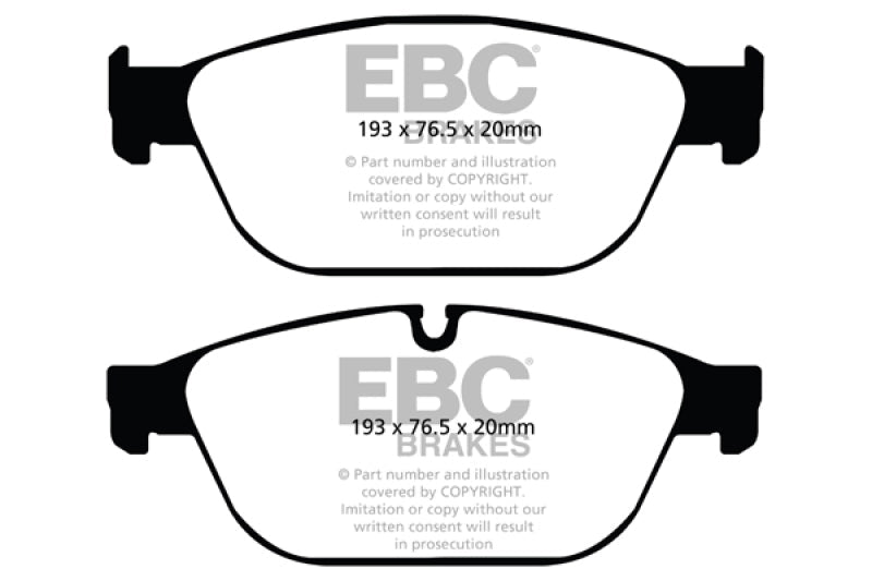 EBC 11 - 12 Audi A8 Quattro 3.0 Supercharged Redstuff Front Brake Pads Brake Pads - Performance