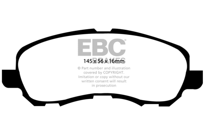 EBC 11 - 14 Chrysler 200 2.4 Yellowstuff Front Brake Pads Brake Pads - Performance