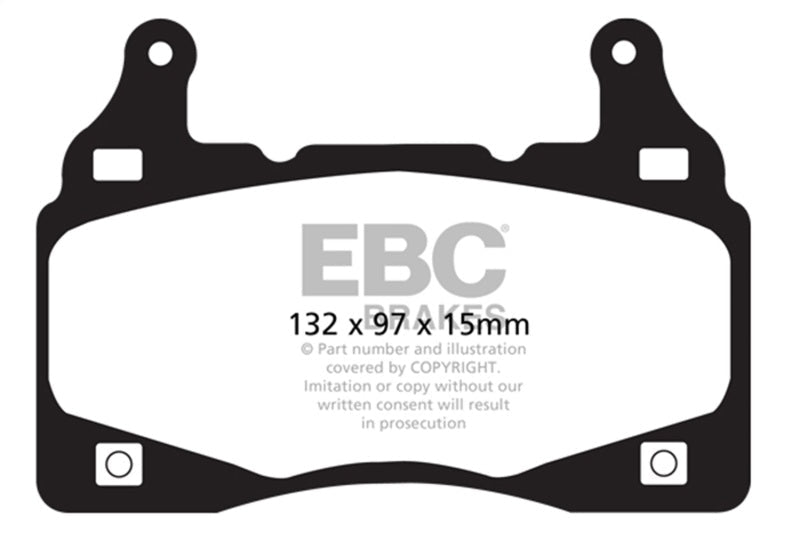 EBC 11 - 15 Chevrolet Camaro (5th Gen) 6.2 Redstuff Front Brake Pads Brake Pads - Performance