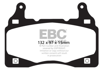 EBC 11 - 15 Chevrolet Camaro (5th Gen) 6.2 Redstuff Front Brake Pads Brake Pads - Performance