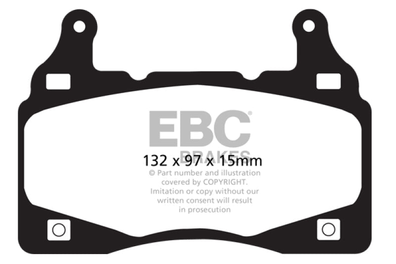 EBC 11 - 15 Chevrolet Camaro (5th Gen) 6.2 Redstuff Front Brake Pads Brake Pads - Performance