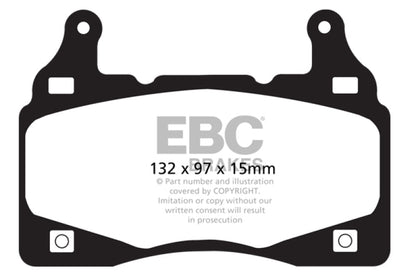 EBC 11 - 15 Chevrolet Camaro (5th Gen) 6.2 Redstuff Front Brake Pads Brake Pads - Performance