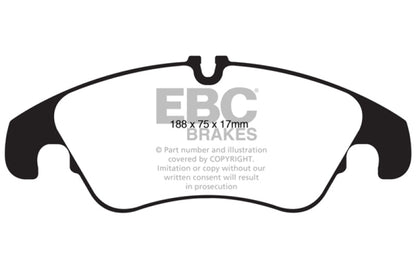 EBC 11 Audi A6 2.0 Turbo Redstuff Front Brake Pads Brake Pads - Performance
