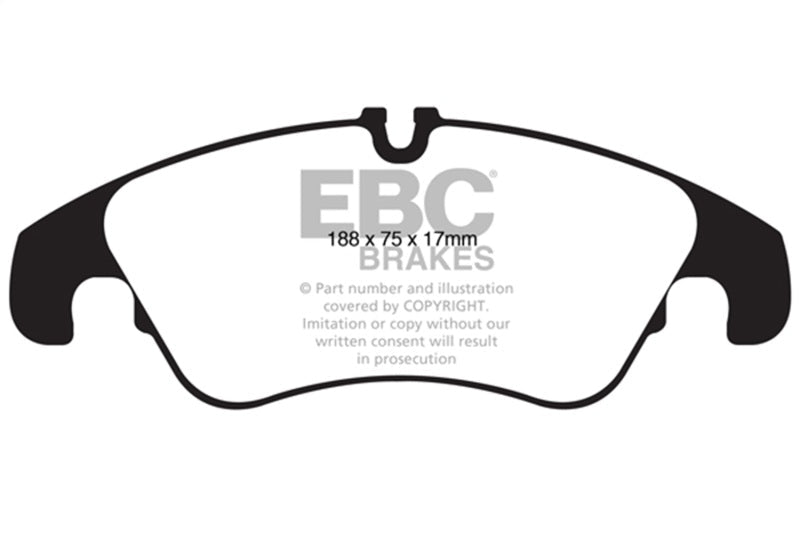 EBC 11 Audi A6 2.0 Turbo Redstuff Front Brake Pads Brake Pads - Performance