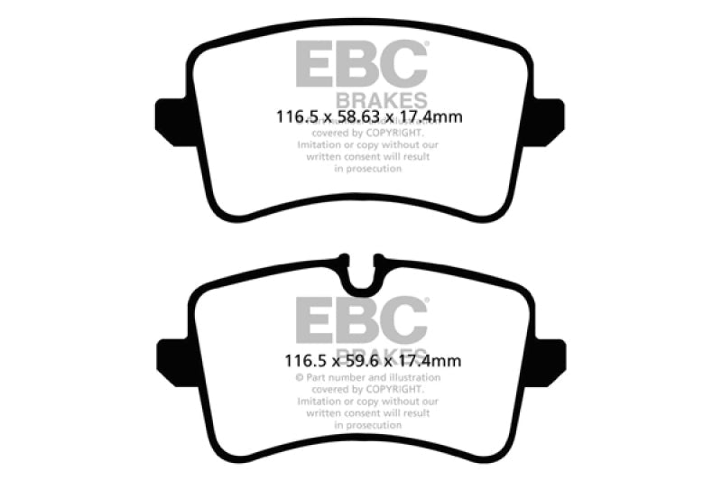 EBC 11 Audi A6 2.0 Turbo Redstuff Rear Brake Pads Brake Pads - Performance