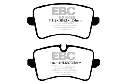 EBC 11 Audi A6 2.0 Turbo Redstuff Rear Brake Pads Brake Pads - Performance
