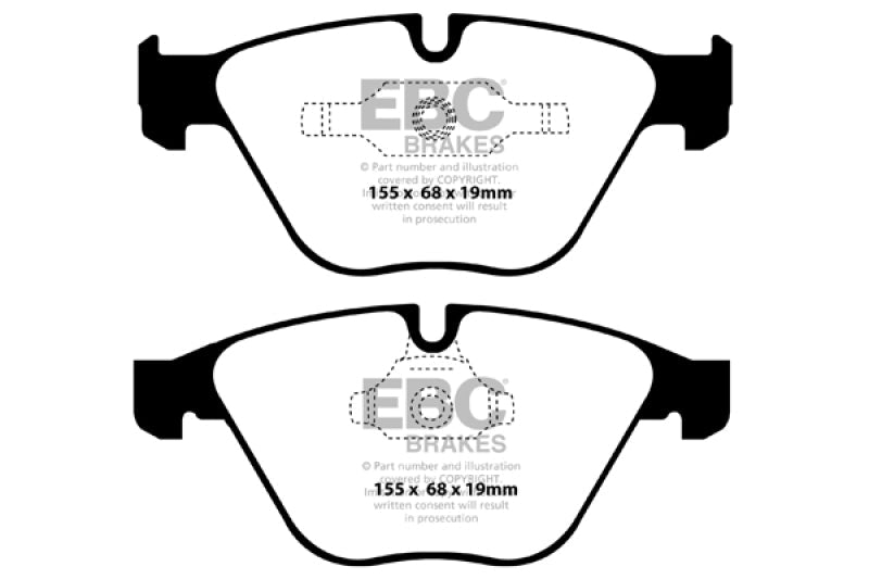 EBC 11+ BMW Z4 3.0 Twin Turbo iS (E89) Redstuff Front Brake Pads Brake Pads - Performance