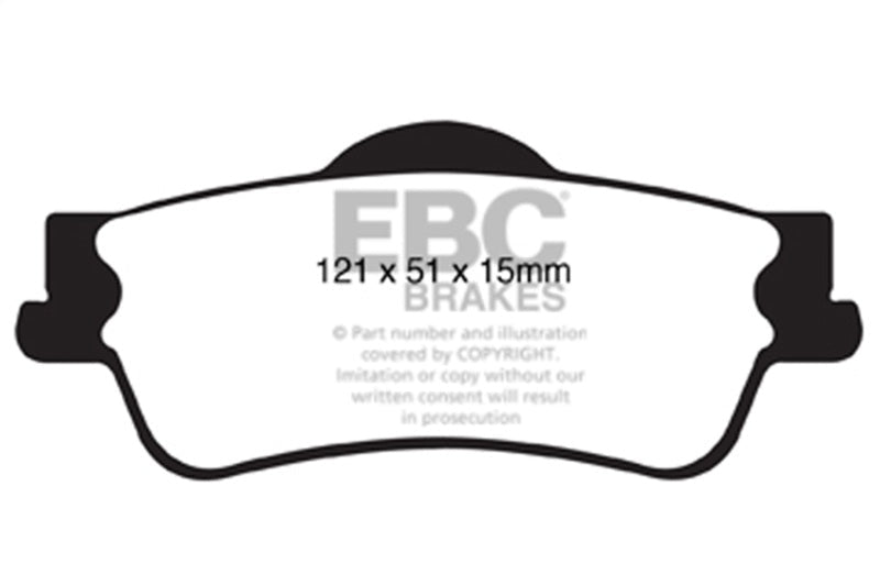 EBC 11+ Chevrolet Caprice 3.6 Redstuff Rear Brake Pads Brake Pads - Performance