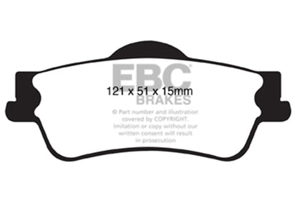 EBC 11+ Chevrolet Caprice 3.6 Redstuff Rear Brake Pads Brake Pads - Performance