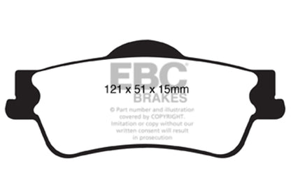 EBC 11+ Chevrolet Caprice 3.6 Redstuff Rear Brake Pads Brake Pads - Performance