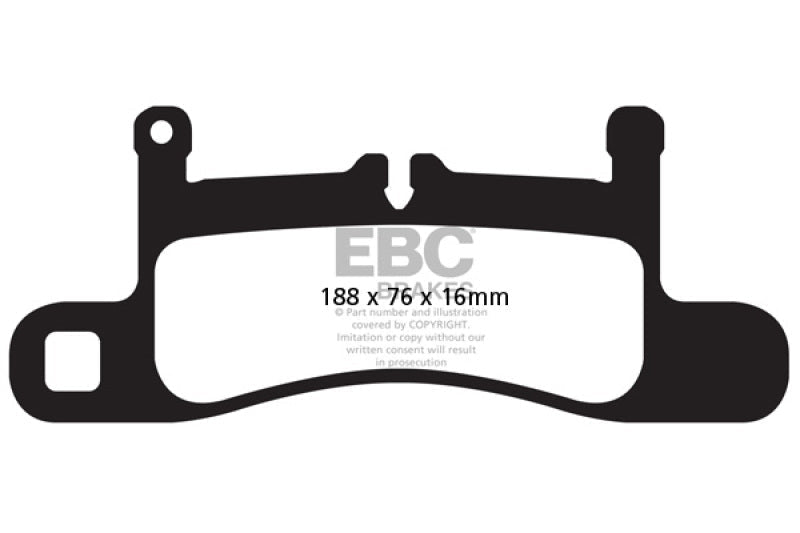 EBC 12 - 15 Porsche 911 (991) (Cast Iron Rotor only) 3.4 Carrera Redstuff Rear Brake Pads Brake Pads - Performance
