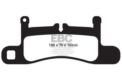 EBC 12 - 15 Porsche 911 (991) (Cast Iron Rotor only) 3.4 Carrera Redstuff Rear Brake Pads Brake Pads - Performance