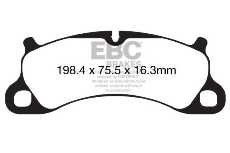 EBC 12 - 15 Porsche 911 (991) (Cast Iron Rotor only) 3.8 Carrera S Redstuff Front Brake Pads Brake Pads - Performance