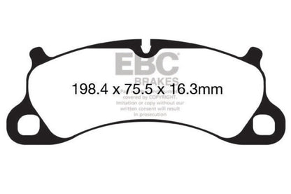 EBC 12 - 15 Porsche 911 (991) (Cast Iron Rotor only) 3.8 Carrera S Redstuff Front Brake Pads Brake Pads - Performance