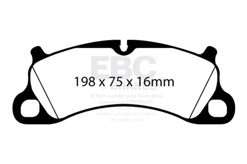 EBC 12 - 15 Porsche 911 (991) (Cast Iron Rotor only) 3.8 Carrera S Redstuff Front Brake Pads Brake Pads - Performance