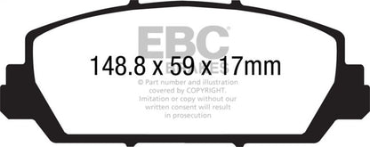 EBC 12+ Acura RDX 3.5 Greenstuff Front Brake Pads Brake Pads - Performance
